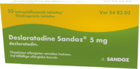DESLORATADINE SANDOZ 5 mg (10 fol)