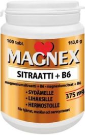 Magnex Sitraatti 375mg + B6 (100 tabl)