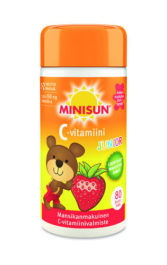 Minisun Junior C-vitamiini mansikka (80 tabl)